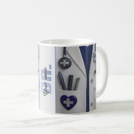 Doctor Coat Stethoscope Mug | Custom Medical Nurse Koffiemok