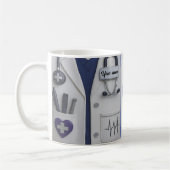 Doctor Coat Stethoscope Mug | Custom Medical Nurse Koffiemok (Links)