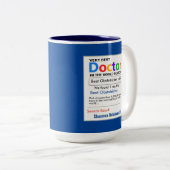 Doctor Custom Best Tweekleurige Koffiemok (Voorkant rechts)
