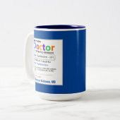 Doctor Custom Best Tweekleurige Koffiemok (Voorkant links)