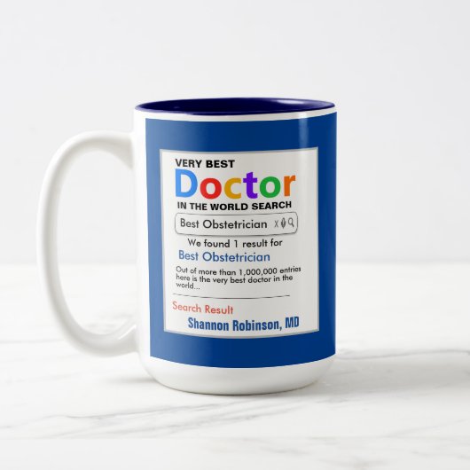 Doctor Custom Best Tweekleurige Koffiemok (Links)
