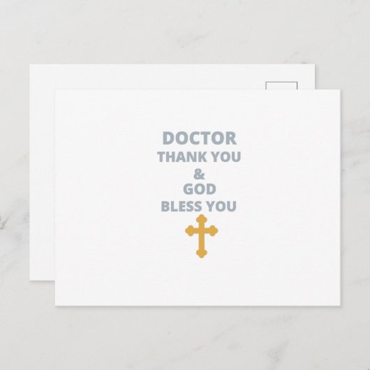 DOCTOR DANK U EN GOD BLESS U BRIEFKAART (Voorkant / Achterkant)