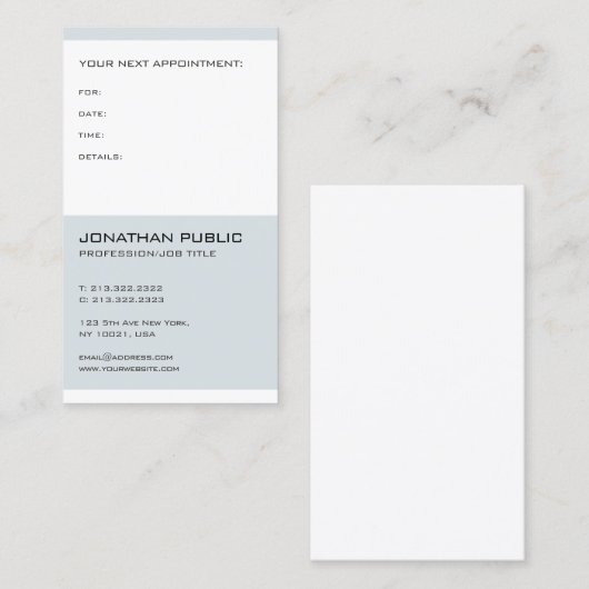 Doctor Dentist Elegant Modern Appointinder Afsprakenkaartje (Voorkant / Achterkant)