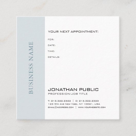 Doctor Dentist Therapist Chic Appointinder Afsprakenkaartje (Voorkant)