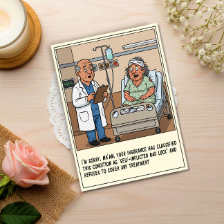 Doctor Diagnosis With Spotted Patient Get Well Briefkaart