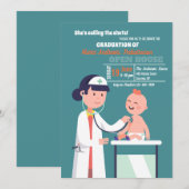 Doctor die de uitnodiging tot het Baby onderzoekt (Voorkant / Achterkant)