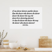 Doctor Doctoring een andere arts (Tongue Twister) Poster (Keuken)