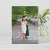 Doctor Elegant Foto Afstuderen Aankondiging (Staand voorkant)