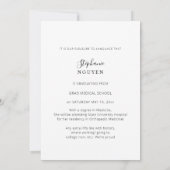 Doctor Elegant Foto Afstuderen Aankondiging (Achterkant)