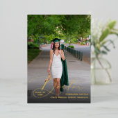 Doctor Elegant Foto Afstuderen Folie Aankondiging (Staand Voorkant)