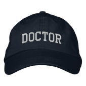 Doctor Embroided Baseball Hat / Pet - marine (Voorkant)