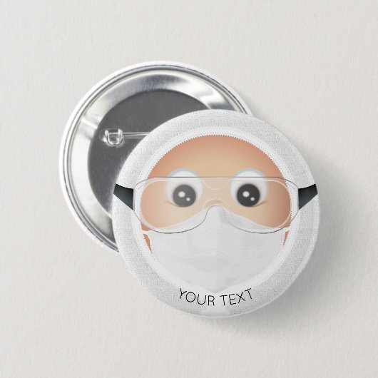 Doctor Emoji Ronde Button 5,7 Cm (Voorkant /achterkant)