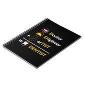 Doctor + Engineer + Artist = Dentist Funny Dental Notitieboek (Linkerzijde)