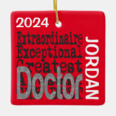 Doctor Extraordinaire CUSTOM Keramisch Ornament (Voorkant)