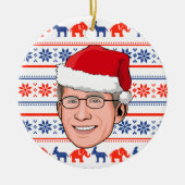 DOCTOR FAUCI Kerstmis Keramisch Ornament (Voorkant)