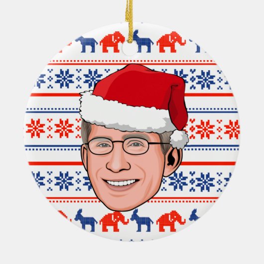 DOCTOR FAUCI Kerstmis Keramisch Ornament (Achterkant)