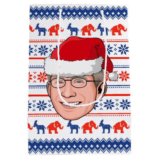 Doctor Fauci Kerstmis Medium Cadeauzakje (Achterkant)