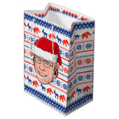 Doctor Fauci Kerstmis Medium Cadeauzakje (Achterkant Gekanteld)