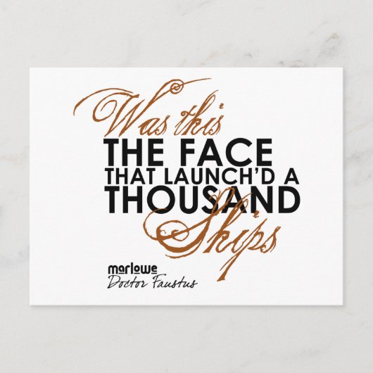 Doctor Faustus Quote Briefkaart (Voorkant)