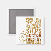 Doctor Faustus Quote Magneet (Voorkant / Achterkant)