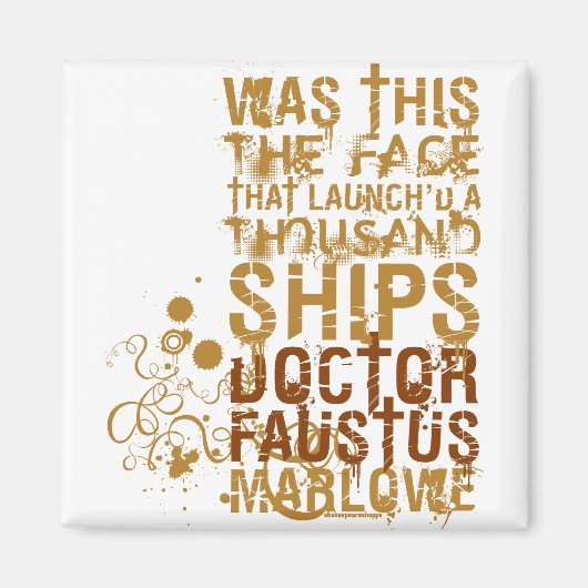 Doctor Faustus Quote Magneet (Voorkant)