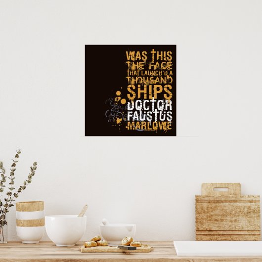 Doctor Faustus Quote Poster (Keuken)