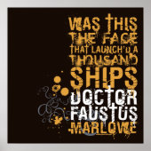 Doctor Faustus Quote Poster (Voorkant)