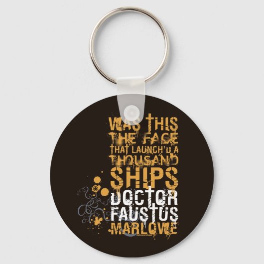 Doctor Faustus Quote Sleutelhanger (Voorkant)
