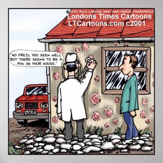 Doctor Finds Pox On House Funny Poster (Voorkant)