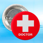 Doctor & First Aid, Ambulance, Medic Ronde Button 3,2 Cm