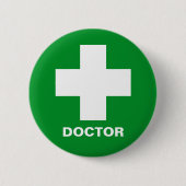 Doctor & First Aid, Ambulance, Medic Ronde Button 5,7 Cm (Voorkant)
