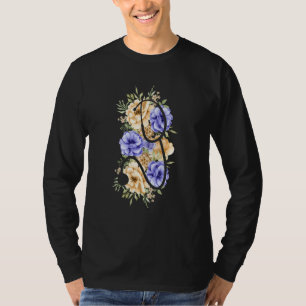 Doctor Floral Stethoscoop Medicine Hospital Klinis T-shirt