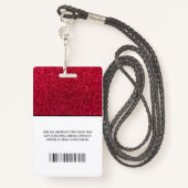 Doctor Foto Logo Typografie Barcode Rode naam ID Badge (Achterkant met draagriem)