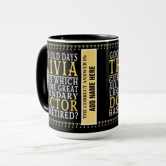 Doctor Funny Personalized Remoe, Mok van pensioner (Voorkant links)