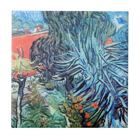 Doctor Gachet's tuin, Auvers van Vincent van Gogh Tegeltje (Voorkant)