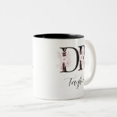 Doctor gepersonaliseerde geschenken voor haar Dr.  Tweekleurige Koffiemok (Voorkant rechts)