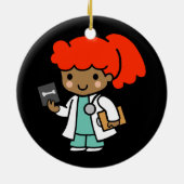 Doctor Girl met Xray Keramisch Ornament (Achterkant)
