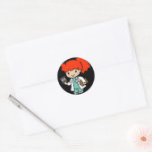Doctor Girl met Xray Ronde Sticker (Envelop)