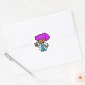 Doctor Girl Ronde Sticker (Envelop)