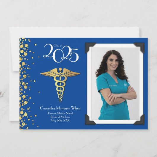 Doctor Gold Afstuderen Aankondiging Blue (Voorkant)