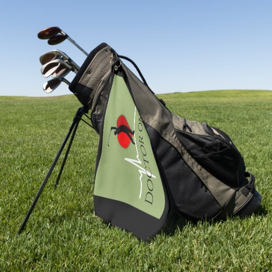 Doctor golfing ekg golfhanddoek (Groen)