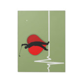 Doctor golfing ekg notitieblok (Linkerzijde)