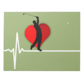 Doctor golfing ekg notitieblok (Voorkant)