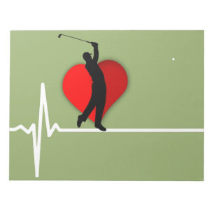 Doctor golfing ekg notitieblok