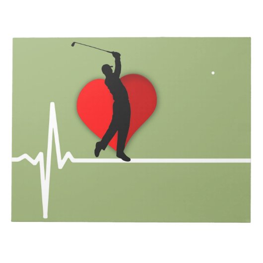 Doctor golfing ekg notitieblok (Voorkant)
