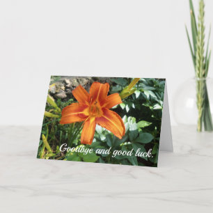 Doctor Goodbye Good Luck Flower Photo Card Feestdagen Kaart