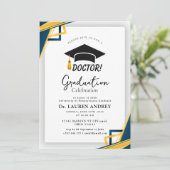 Doctor Graduation Party Invitation Kaart (Staand voorkant)