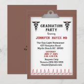 Doctor Graduation Party Invitation Kaart (Voorkant / Achterkant)