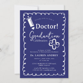 Doctor Graduation Party Invitation Kaart