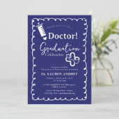 Doctor Graduation Party Invitation Kaart (Staand voorkant)